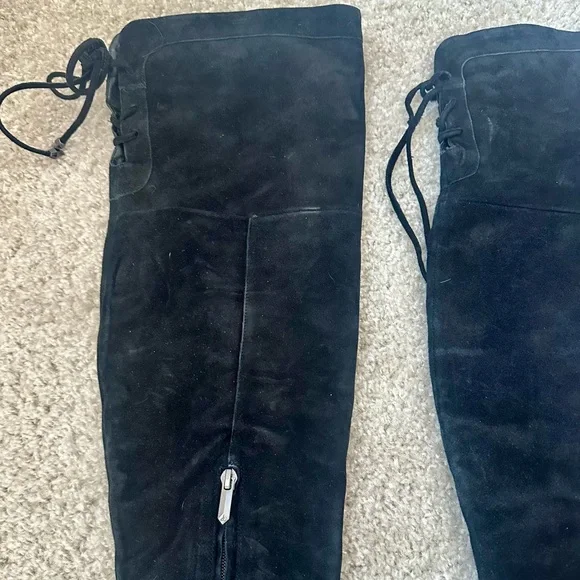 Sam Edelman Over the Knee Black Suede Boots- size 8 - Picture 2 of 4
